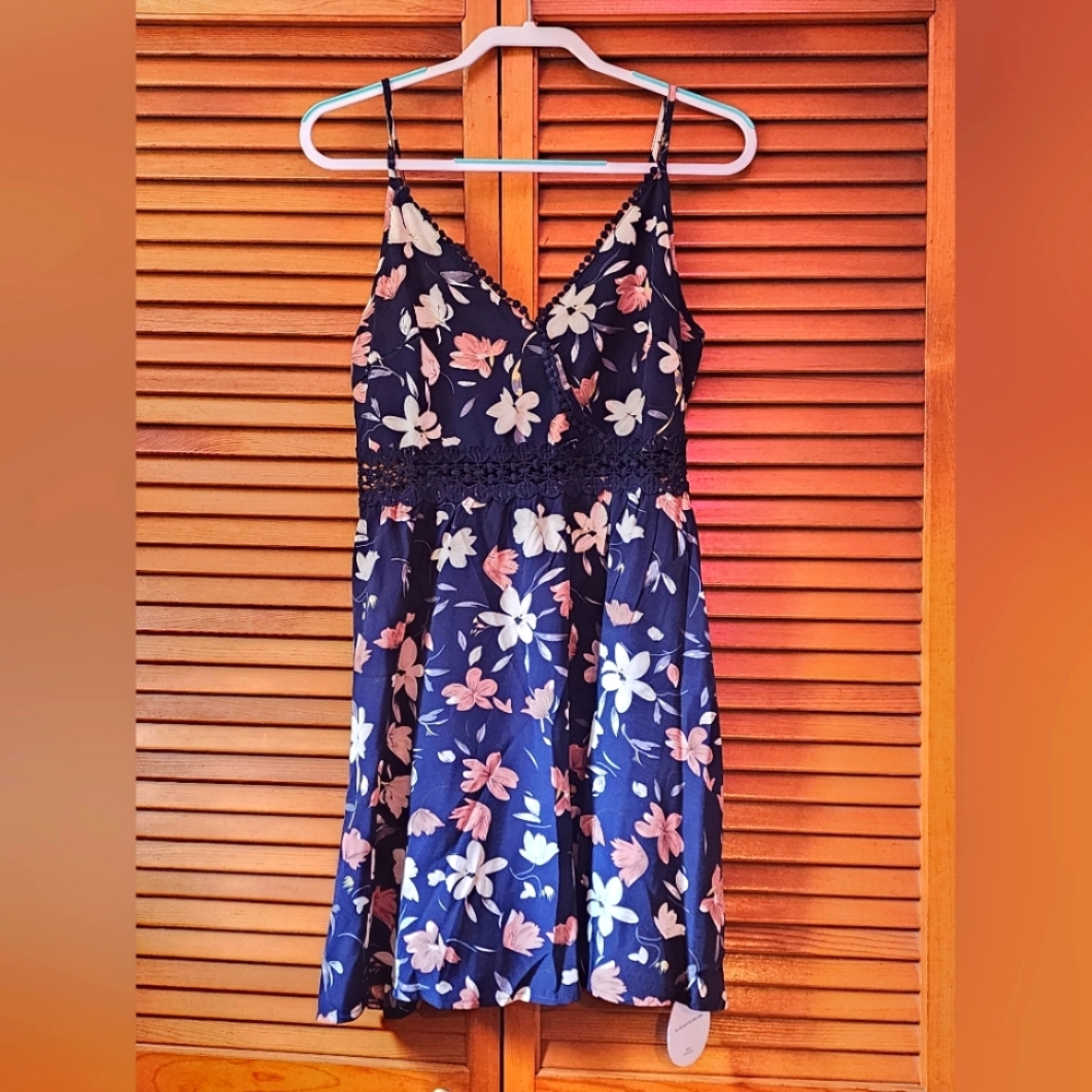 Blue Flowered Sun Dress